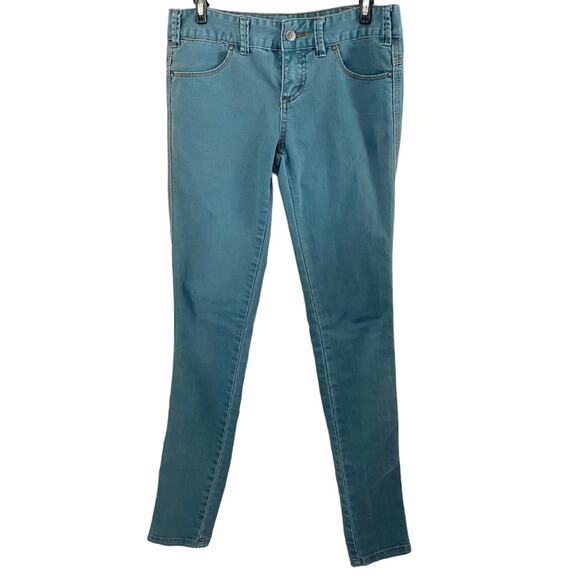 Free People Womens Pants size 26 Teal Blue colored Skinny Jeans 26 - Picture 1 of 5
